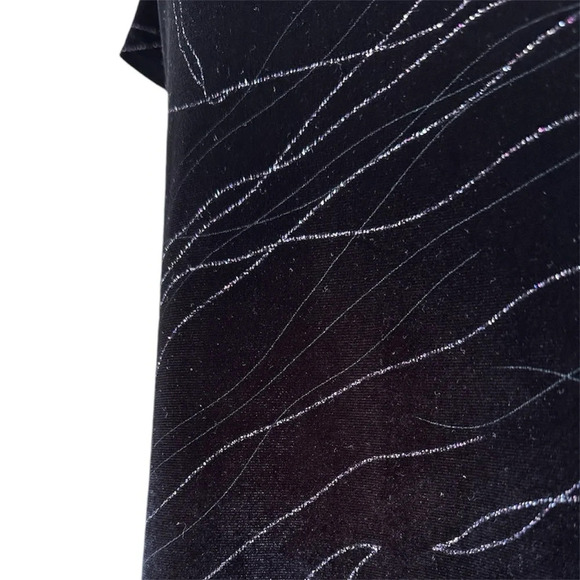 Vintage Y2k Dress Size Medium Black Velvet Glitter Whimsigoth - Picture 5 of 8